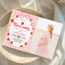 Berry süßer Sommer Erdbeere Baby Shower Foto