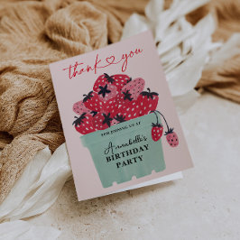 Berry Sweet 1. Geburtstag Dankeskarte