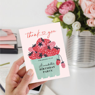 Berry Sweet 1. Geburtstag Dankeskarte