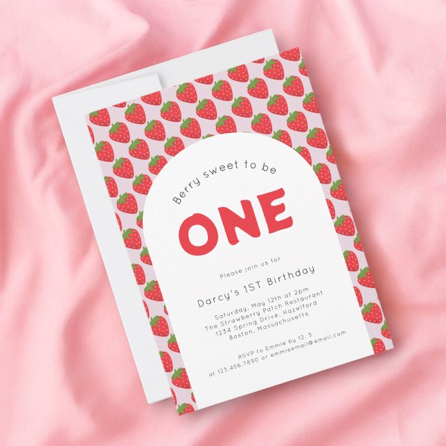 Berry sweet 1. Geburtstag Einladung (Von Creator hochgeladen)