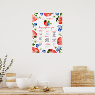 Berry Sweet 1. GEBURTSTAG MILSTONE Poster