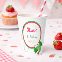 Berry Sweet 1st Birthday Paper Cups