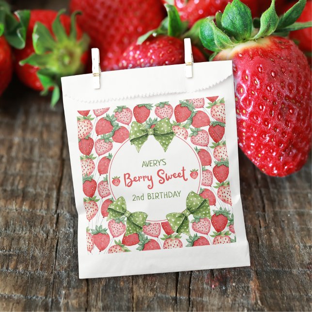 Berry Sweet 2. Geburtstags-Erdbeerparty  Geschenktütchen (Von Creator hochgeladen)