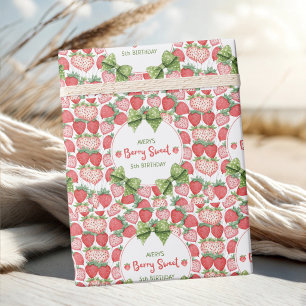 Berry Sweet 5. Geburtstag Erdbeerparty Geschenkpapier