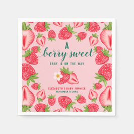 Berry Sweet Baby auf dem Weg Erdbeeren Baby Dusche Serviette