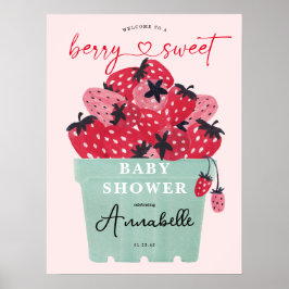 Berry Sweet Baby Dusche Begrüßungszeichen Poster