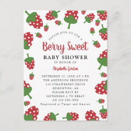 Berry Sweet Baby Dusche Einladung Niedlich Strawbe Postkarte