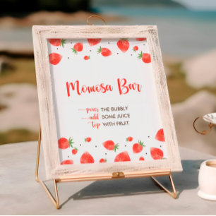 Berry Sweet Baby Dusche, Momosa Bar Sign Poster