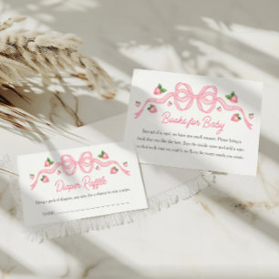 Berry Sweet Baby Dusche Rosa Bücher für Baby Begleitkarte