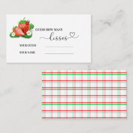 Berry Sweet Baby Dusche wie viele Küsse Begleitkarte