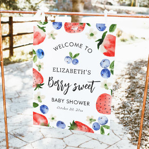 Berry Sweet Baby Dusche Willkommen Poster
