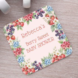Berry Sweet Baby Duschrahmen für Beeren Rechteckiger Pappuntersetzer