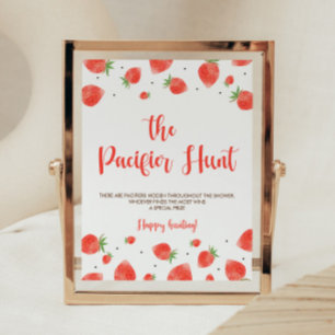 Berry Sweet Baby Shooter Schnuller Hunt Game Sign Poster