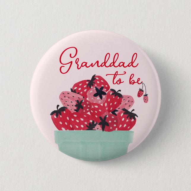 Berry Sweet Baby Showdusche Granddad Schaltfläche Button (Vorderseite)