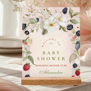 Berry Sweet Baby Shower Acrylschild