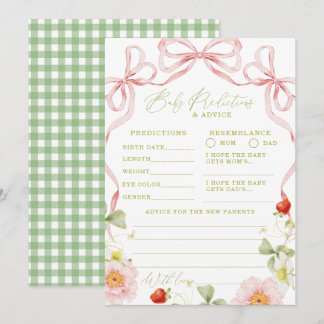 Berry Sweet Baby Shower Beratungskarten Vorhersage Einladung