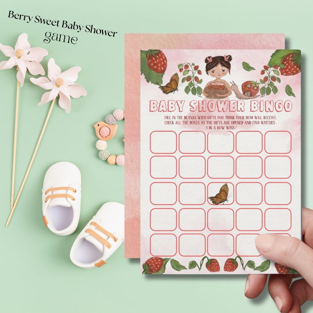Berry Sweet Baby Shower Bingo Game Einladung (Berry Sweet Baby Shower Bingo Game Invitation)