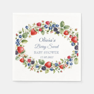Berry Sweet Baby Shower Blaubeer Baby Mädchen Jung Serviette