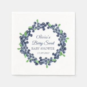Berry Sweet Baby Shower Blaubeer Baby Mädchen Jung Serviette
