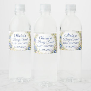 Berry Sweet Baby Shower Blaubeere Baby Mädchen Jun Wasserflaschenetikett