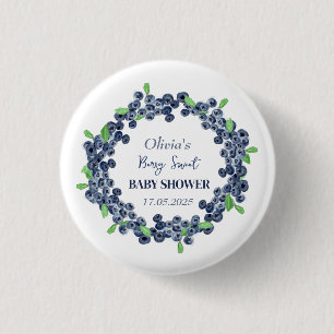 Berry Sweet Baby Shower Blueberry Baby Boy Button