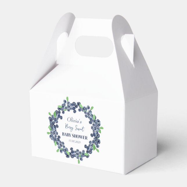 Berry Sweet Baby Shower Blueberry Baby Boy Geschenkschachtel (Vorderseite)