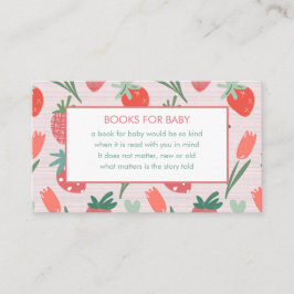 Berry Sweet Baby Shower Book Request Response Card Begleitkarte