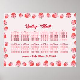 Berry Sweet Baby Shower Chart Poster