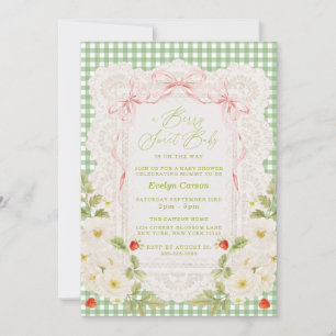 Berry Sweet Baby Shower Coquette Spitze Einladung