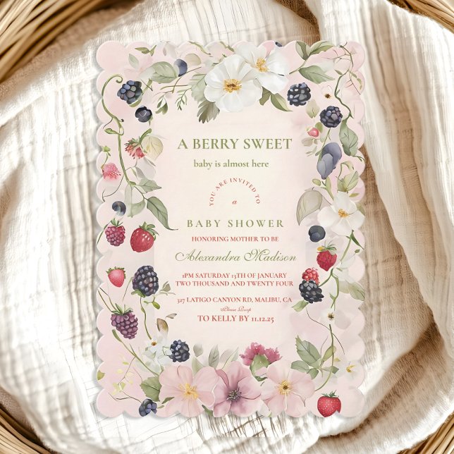 Berry Sweet Baby Shower Einladung (Von Creator hochgeladen)