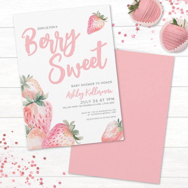 Berry Sweet Baby Shower Einladung (Berry Sweet Baby Shower Invitation)