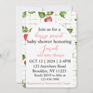 Berry Sweet Baby Shower Einladung