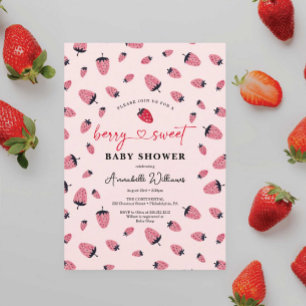 Berry Sweet Baby Shower Einladung Strawberry