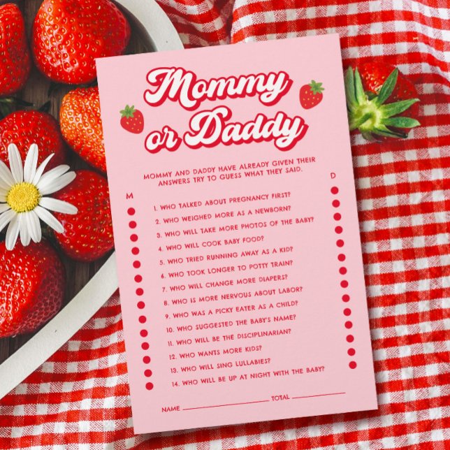 Berry Sweet Baby Shower Game Guess Who Mommy Daddy (Von Creator hochgeladen)