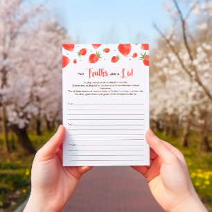 Berry Sweet Baby Shower Games Card, Showgame Einladung