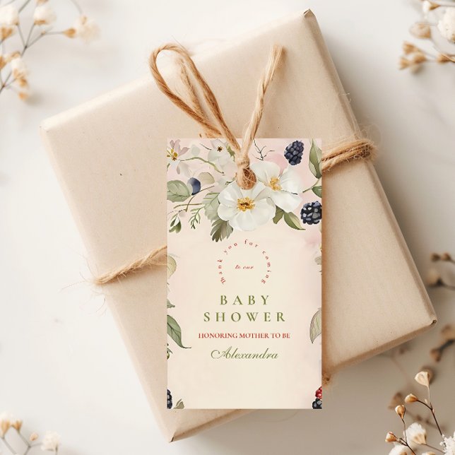 Berry Sweet Baby Shower Geschenkanhänger (Von Creator hochgeladen)