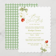 Berry Sweet Baby Shower Gingham Cottagecore auf De