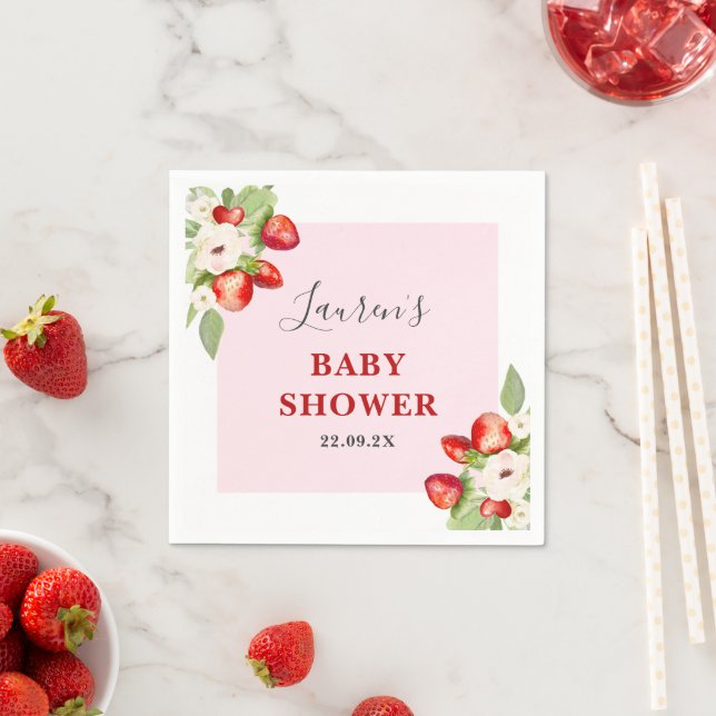 Berry Sweet Baby Shower Napkins Serviette (Beispiel)