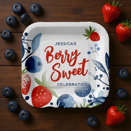 Berry Sweet Baby Shower Paper Plate Pappteller