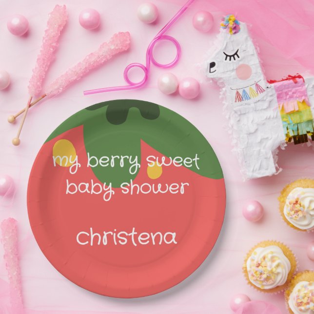 Berry Sweet Baby Shower Pappteller (Party)