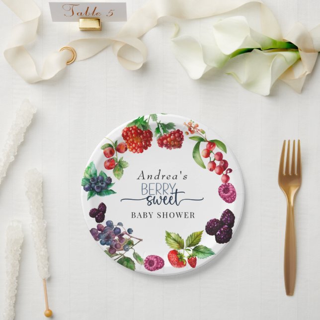 Berry Sweet Baby Shower Pappteller (Hochzeit)