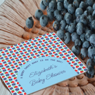 Berry Sweet Baby Shower Rechteckiger Pappuntersetzer