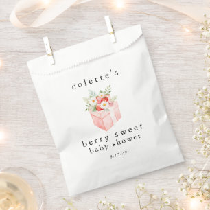 Berry Sweet Baby Shower Strawberry Geschenktütchen