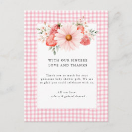 Berry Sweet Baby Shower Vielen Dank Postkarte