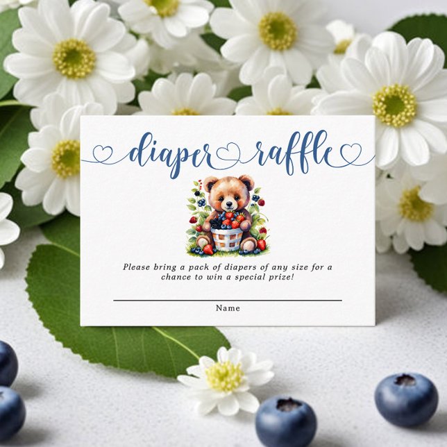 Berry Sweet Baby Shower Wild Berries Diaper Raffle Begleitkarte (Von Creator hochgeladen)