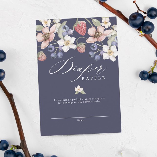 Berry Sweet Baby Shower Wild Berries & Flowers Begleitkarte (Berry Sweet Baby Shower Wild Berries & Flowers Enclosure Card)