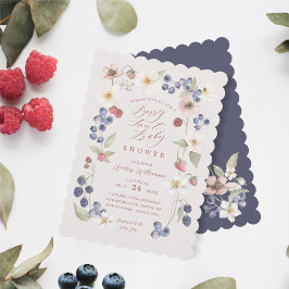 Berry Sweet Baby Shower Wild Berries & Flowers Einladung