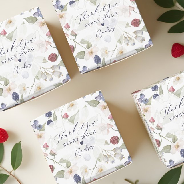 Berry Sweet Baby Shower Wild Berries Vielen Dank Geschenkschachtel (Berry Sweet Baby Shower Wild Berries Thank You Favor Boxes)