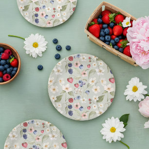 Berry Sweet Baby Shower Wilde Berries & Blume Pappteller