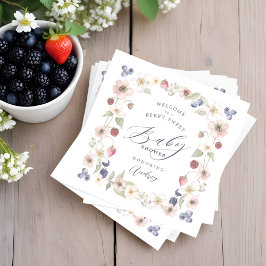 Berry Sweet Baby Shower Wilde Berries & Blume Serviette